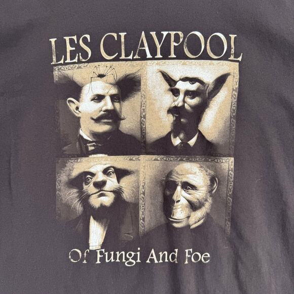 Les Claypool Of Fungi and Foe 2009 Tour T-Shirt Adult 2XL Brown - Picture 3 of 7
